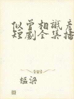 似曾相识彦归来短剧全集播放封面