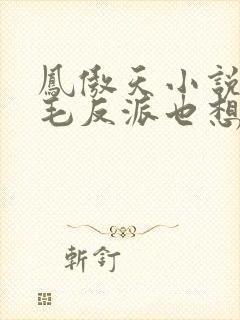 凤傲天小说里黄毛反派也想要幸福