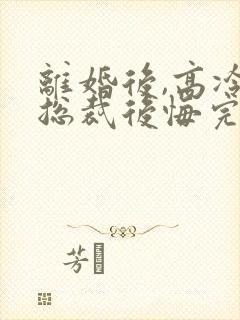 离婚后,高冷女总裁后悔完结篇