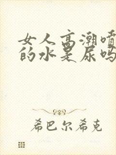 女人高潮喷出来的水是尿吗