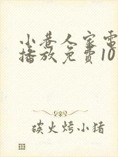 小巷人家电视剧播放免费10封面