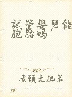 试管婴儿能生双胞胎吗