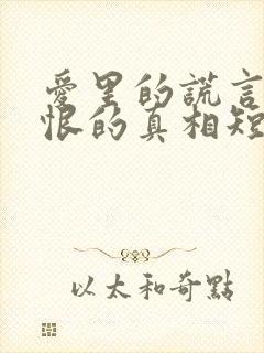 爱里的谎言,仇恨的真相短剧在线观看封面