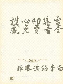 护心40集电视剧免费看全集