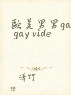 欧美男男gay gay vide