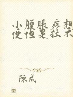 小腹胀疼想拉大便但是拉不出来