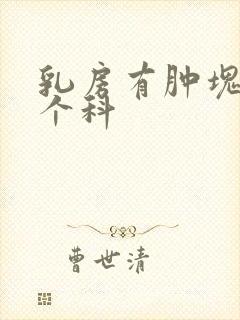 乳房有肿块挂哪个科