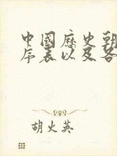 中国历史朝代顺序表以及各朝皇帝顺序封面