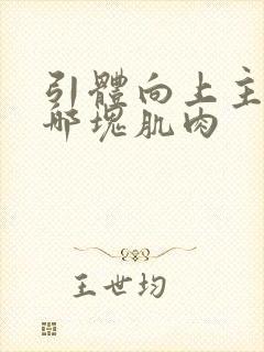 引体向上主要靠哪块肌肉