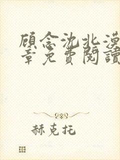 顾念沈北漠23章免费阅读小说