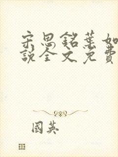 宋思铭叶如云小说全文免费阅读