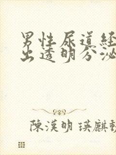 男性尿道经常流出透明分泌物