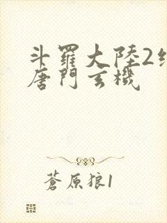 斗罗大陆2绝世唐门玄机封面