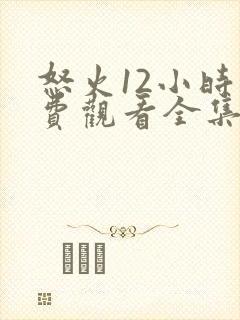 怒火12小时免费观看全集