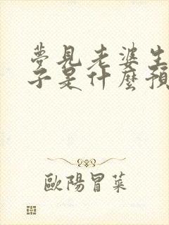 梦见老婆生小孩子是什么预兆