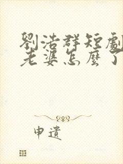 刘浩群短剧我怕老婆怎么了在线观看