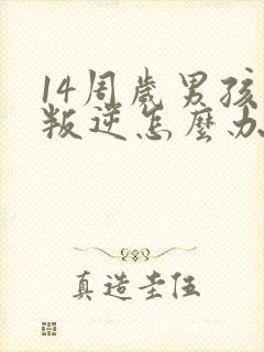 14周岁男孩很叛逆怎么办