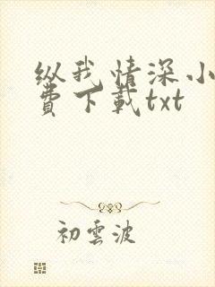 纵我情深小说免费下载txt
