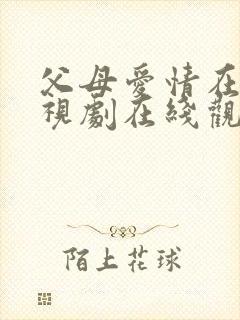 父母爱情在线电视剧在线观看全集封面