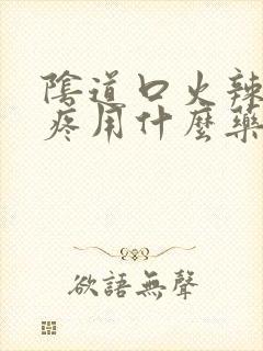 阴道口火辣辣的疼用什么药封面