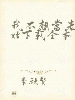 我不想当老大txt下载全本