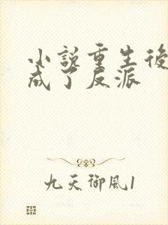 小说重生后师尊成了反派