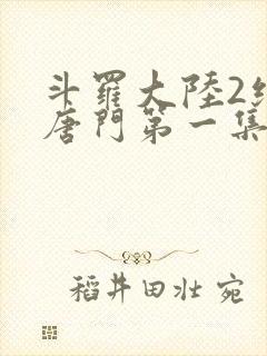 斗罗大陆2绝世唐门第一集