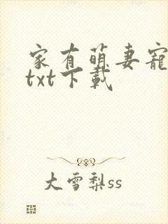 家有萌妻宠上天txt下载