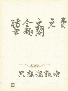 赌全文免费阅读笔趣阁