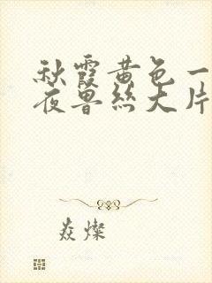 秋霞黄色一级午夜鲁丝大片