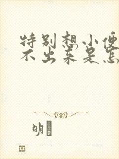 特别想小便又尿不出来是怎么回事