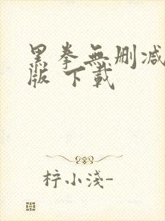 黑拳无删减国语版 下载