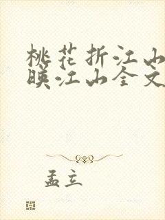 桃花折江山桃花映江山全文封面