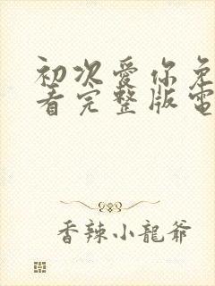 初次爱你免费观看完整版电视剧高清封面