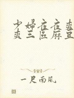 少妇夜夜爽天天爽三区麻豆av
