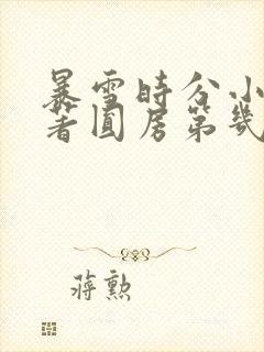 暴雪时分小说原著圆房第几集