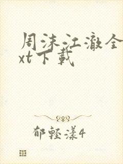 周沫江澈全文txt下载封面