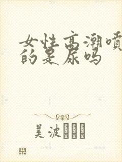 女性高潮喷出来的是尿吗