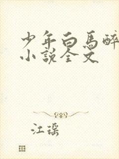 少年白马醉春风小说全文