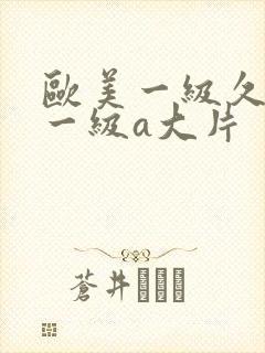 欧美一级久久久一级a大片封面
