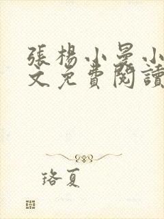 张杨小曼小说全文免费阅读下载