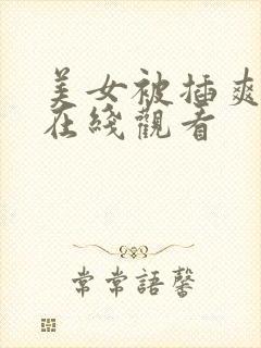 美女被插爽视频在线观看