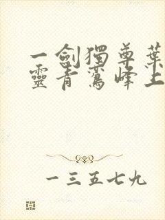 一剑独尊叶玄叶灵青鸾峰上