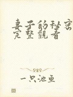 妻子的秘密免费完整观看