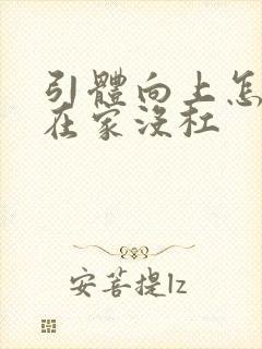 引体向上怎么练在家没杠封面