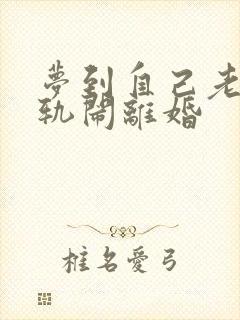 梦到自己老公出轨闹离婚封面