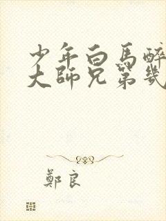 少年白马醉春风大师兄第几集出现的