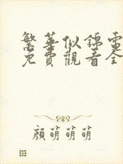 繁华似锦电视剧免费观看全集高清全剧封面