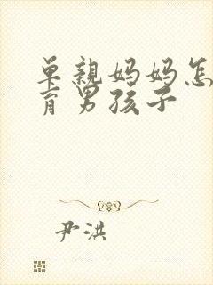 单亲妈妈怎么教育男孩子封面