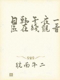 日韩午夜一区二区在线观看封面